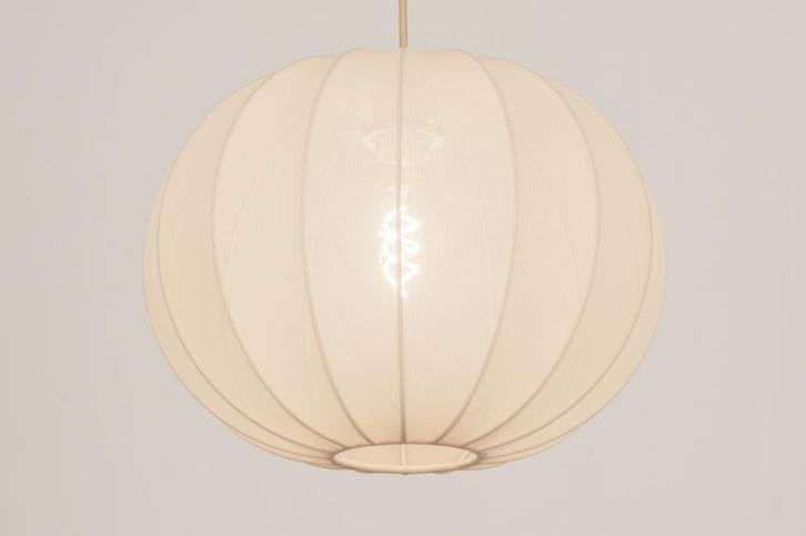 Rietveld Hanglampen - Beige, Zand - Stof, Metaal, Huis en Inrichting, Lampen | Hanglampen, Verzenden