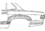 Inlasrand rechts achter | Mercedes w107, Auto-onderdelen, Nieuw, Ophalen of Verzenden