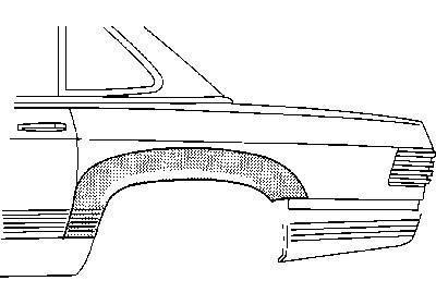 Inlasrand rechts achter | Mercedes w107, Auto-onderdelen, Carrosserie en Plaatwerk, Ophalen of Verzenden