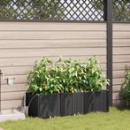 vidaXL Tuinplanten 1 pc Basketweave met opslag Zwart 120 x, Verzenden, Nieuw, Metaal, Minder dan 60 cm
