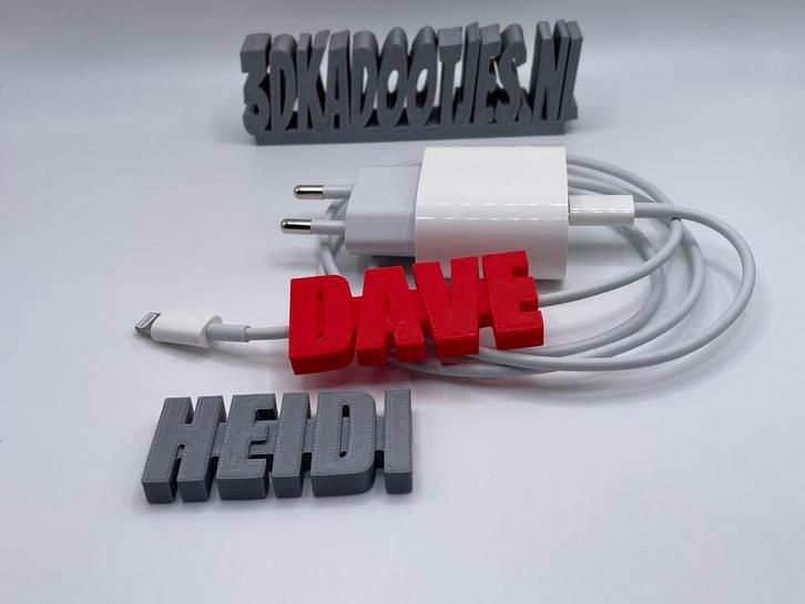 Kabelclip met naam – Voor jouw iPhone kabel - Personaliseren, Telecommunicatie, Mobiele telefoons | Apple iPhone, Nieuw, Verzenden