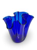 in de stijl van Venini - Vaas - Fazzoletto - Kobalt, Antiek en Kunst