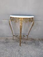 Wandtafel - Bronzen console met marmeren deksel