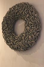 Krans Coco slice old green 80 cm, Huis en Inrichting, Woonaccessoires | Kransen, Ophalen of Verzenden, Nieuw