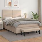 vidaXL Boxspring met matras kunstleer cappuccinokleurig, Overige materialen, Bruin, Verzenden, Nieuw