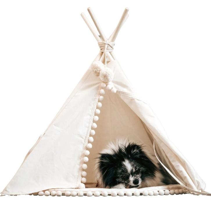 Tipi tent voor middelgrote honden en grote katten in ecru..., Kinderen en Baby's, Speelgoed | Speeltenten, Nieuw, Ophalen of Verzenden