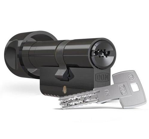 DOM ix TwinStar knopcilinder K40/60 SKG3 zwart, Doe-het-zelf en Verbouw, Hang- en Sluitwerk, Nieuw, Ophalen of Verzenden