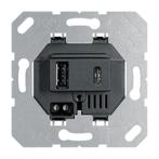 Jung USB Oplaadcontactdoos Type A en C Zwart - USB15CASW, Verzenden, Nieuw, Overige typen