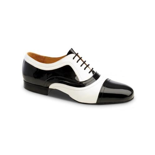 Heren Tangoschoenen Zwart-Wit - Lak Leer - Suede Splitzool -, Sport en Fitness, Ballet, Verzenden