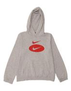 NIKE Boys Graphic Hoodie Jumper 13-14 Years XL Grey Cotton, Verzenden, Nieuw