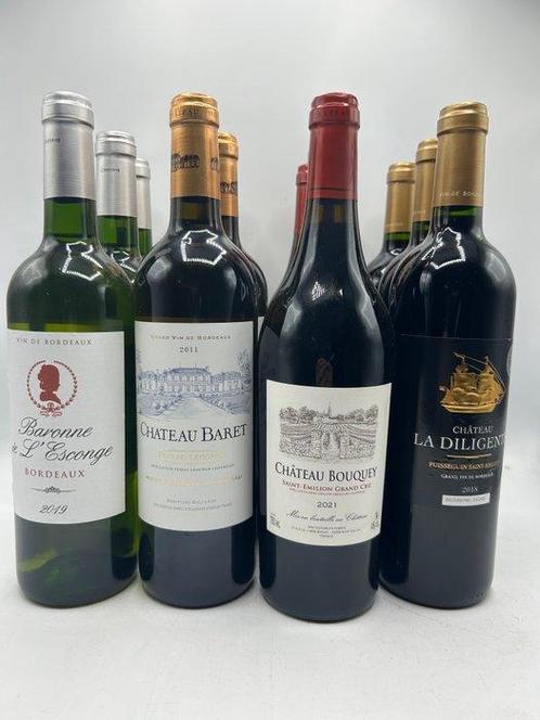 3x 2019 Bironne de lesconge bordeaux - 3x 2011 Chateau, Verzamelen, Wijnen