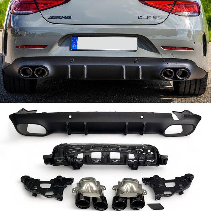 Sport Diffuser geschikt voor Mercedes CLS-Klasse C257 + uitl, Auto-onderdelen, Carrosserie en Plaatwerk, Nieuw, Ophalen of Verzenden
