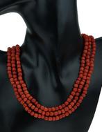 Ketting - 14 karaat Geel goud Bloedkoraal - Fraai gouden, Sieraden, Tassen en Uiterlijk, Antieke sieraden