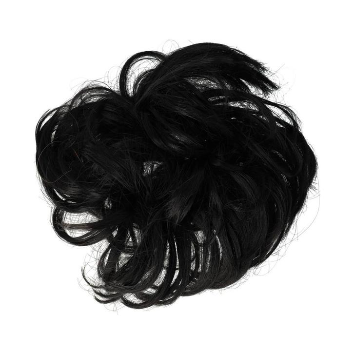 Haarelastiek Scrunchie – Imitatiehaar – Zwart, Sieraden, Tassen en Uiterlijk, Uiterlijk | Haarverzorging