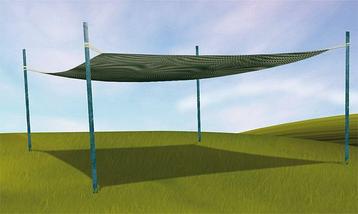 Schaduwnet 6,0 x 4,0 m beschikbaar voor biedingen