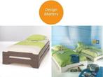 WIT MASSIEF HOUT EENSPERSOONSBED (tip), 90 cm, Eenpersoons, Wit, Nieuw