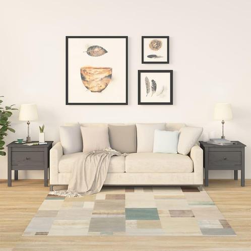 vidaXL Bijzettafels 2 st 50x50x49 cm massief grenenhout, Huis en Inrichting, Tafels | Bijzettafels, Nieuw, Verzenden