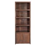 Wandkast Mangohout Evan 80 Walnoot (4 Open Vakken, 2 Deuren), Verzenden, Nieuw