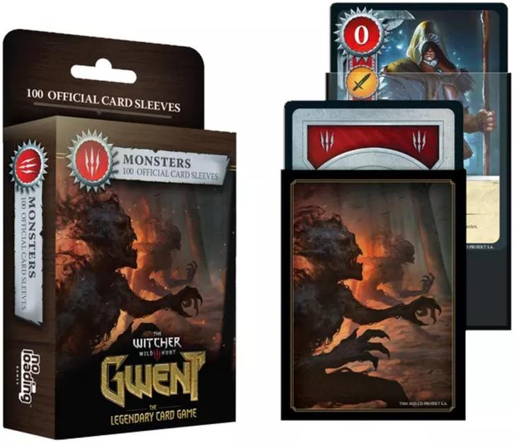 Gwent - Faction Sleeves Monsters (100 stuks) | MNKY, Hobby en Vrije tijd, Gezelschapsspellen | Kaartspellen, Nieuw, Verzenden
