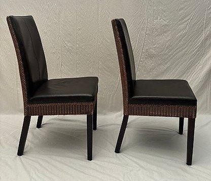 Lloyd Loom - Stoel - Riet/Hout - Twee stoelen, Antiek en Kunst, Curiosa en Brocante