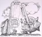 Pentekening Amerika - Boerderij wet (lijst optie), Antiek en Kunst, Kunst | Tekeningen en Foto's, Verzenden