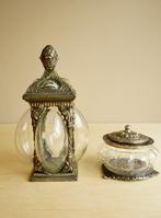 Vintage Blown Bubble Glass Jar, Apothecary Jar, glass and