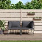 vidaXL Hoekbanken sectioneel met kussens 2 st poly rattan, Tuin en Terras, Tuinsets en Loungesets, Verzenden, Nieuw, Rotan