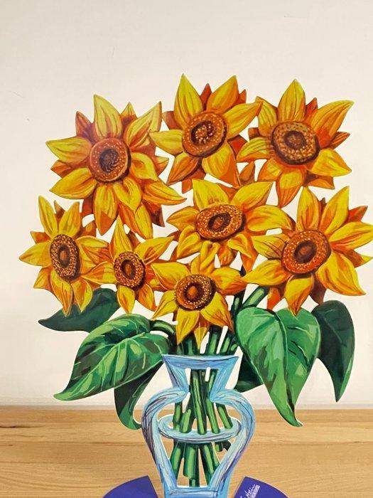 David Gerstein (1944) - Flowers Sunflowers Vase, Antiek en Kunst, Kunst | Designobjecten
