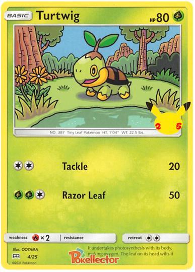 Turtwig 04/25 Promo 25TH ANNIVERSARY MC DONALDS, Hobby en Vrije tijd, Verzamelkaartspellen | Pokémon, Losse kaart, Nieuw, Foil