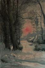 Joseph Allard Mullard (1868-1962) - Snowy forest, Antiek en Kunst