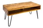 Massieve salontafel SCORPION 100cm naturel mangohouten, Huis en Inrichting, Tafels | Salontafels, Ophalen of Verzenden, Nieuw