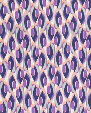 Travel Abstract Elementen Paars, Hobby en Vrije tijd, Stoffen en Lappen, Paars, Nieuw