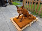 Beeld, Large Fox 67cm 47kg - 49 cm - Gietijzer, Antiek en Kunst