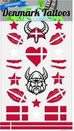 Plaktattoos Denemarken (18st), Ophalen of Verzenden, Nieuw