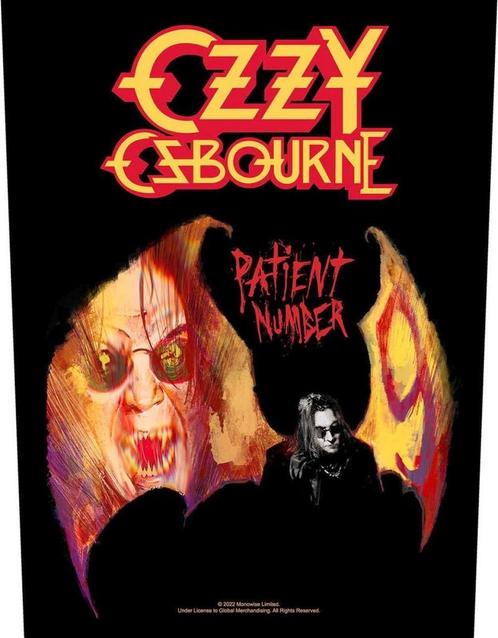 Ozzy Osbourne - Patient No. 9 - Backpatch, Verzamelen, Muziek, Artiesten en Beroemdheden, Kleding, Nieuw, Verzenden
