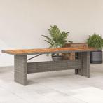 vidaXL Tuintafel met acaciahouten blad 240x90x75 cm poly, Tuin en Terras, Verzenden, Nieuw