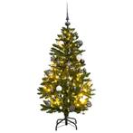 vidaXL Kunstkerstboom met scharnieren 150 LED en kerstballen, Diversen, Kerst, Verzenden, Nieuw