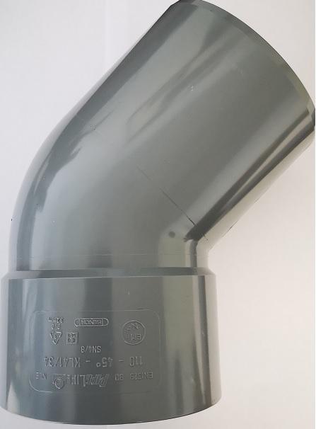 Pipelife lijm bocht mof/spie 45gr. 160mm, Doe-het-zelf en Verbouw, Buizen en Afvoer, Ophalen of Verzenden