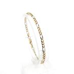 Bicolor gouden Figaro armband | 19 cm (schakel) (schakel), Ophalen of Verzenden, Gebruikt, Overige kleuren, Goud