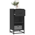 vidaXL Dressoir 35,5x35x76 cm bewerkt hout en metaal zwart, Huis en Inrichting, Kasten | Dressoirs, Verzenden, Nieuw, Overige houtsoorten