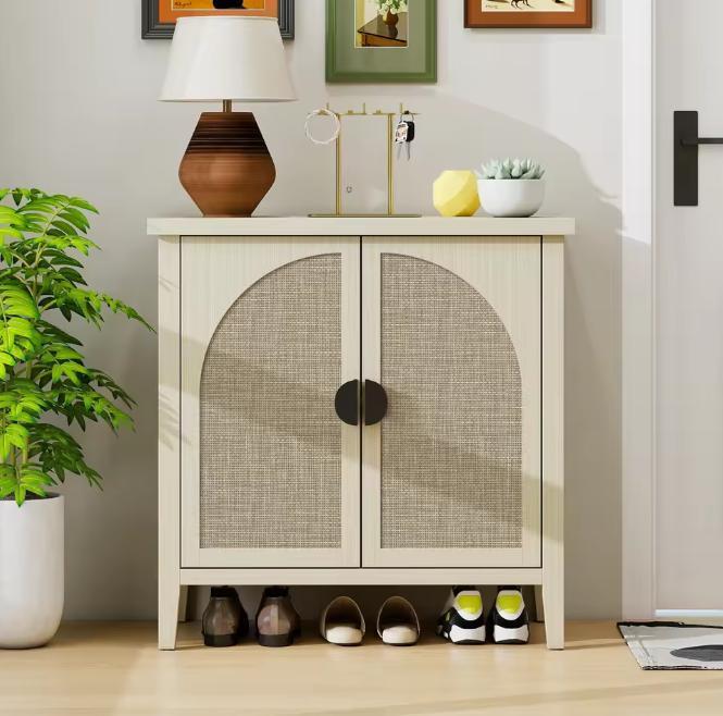 Rotan Opbergkast met 2 Deuren – Moderne Kast met Planken, Huis en Inrichting, Kasten | Schoenenkasten, Nieuw, Verzenden