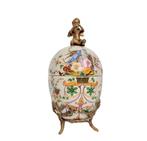 Doos - Brons, Porselein - Egg box - Urn