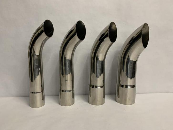 Rvs eindsierstuk turndown 12 inch long. 2 - 2.25 - 2.5 - 3, Auto-onderdelen, Uitlaatsystemen, Nieuw, Ophalen of Verzenden
