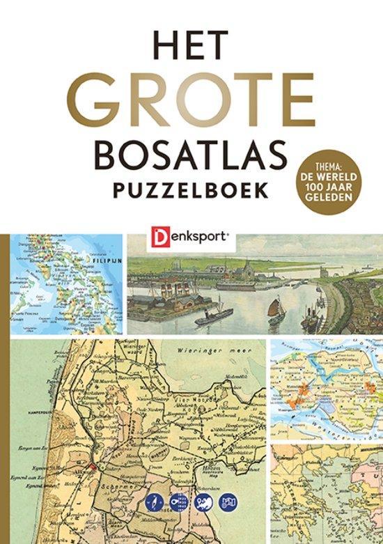 Denksport - Het Grote Bosatlas Puzzelboek - 100 jaar geleden, Boeken, Overige Boeken, Zo goed als nieuw, Verzenden