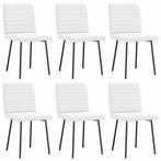 vidaXL Eetkamerstoelen 6 st kunstleer wit, Verzenden, Nieuw, Wit