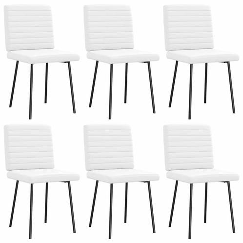 vidaXL Eetkamerstoelen 6 st kunstleer wit, Huis en Inrichting, Stoelen, Wit, Nieuw, Verzenden