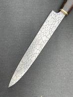 Artisan Patterned Kitchen Knife - Tafelmes - Hout, Staal -