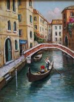 A. Costa (XX) - Gondoliere lungo il canale veneziano