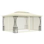 vidaXL Prieel met netten 300x400x265 cm crèmekleurig, Verzenden, Nieuw