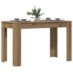 vidaXL Eettafel 120x60x76 cm bewerkt hout artisanaal, Verzenden, Nieuw